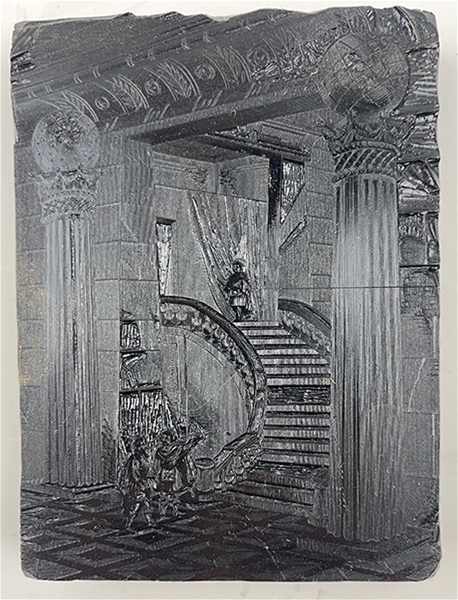 Winding Staircase Handcarved Die from 1800s Macoy Publishing